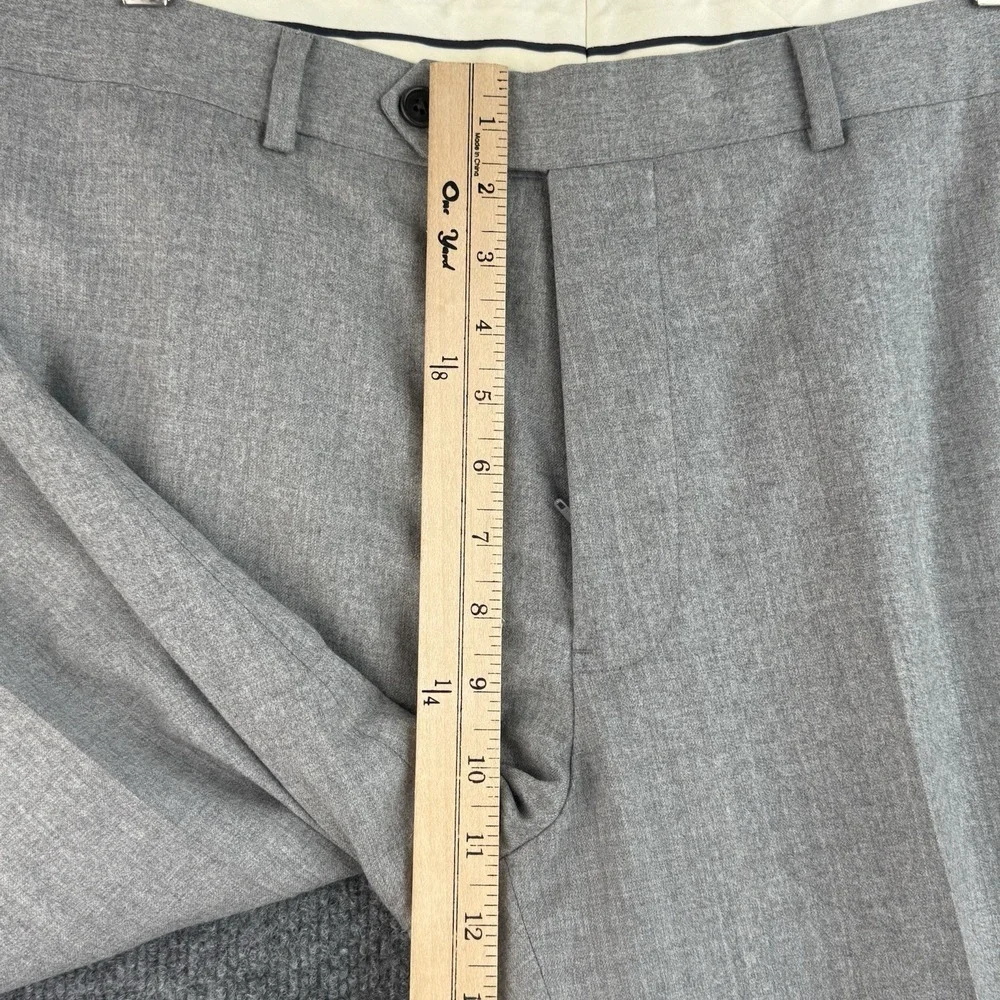 Brooks Brothers Dress Pants Mens 38x28 Gray Wool Regent Vitale Barberis Canonico